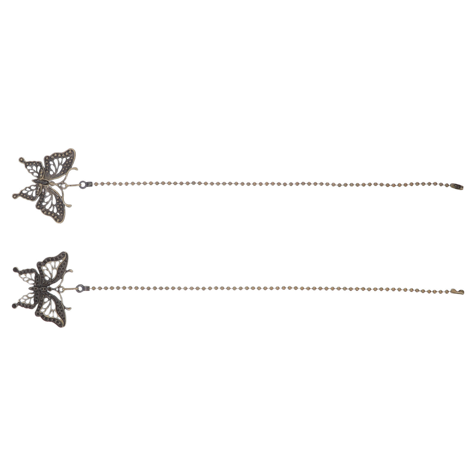 Decor Lighting Ceiling Fans - 2 Stück Schmetterlings-Deckenventilator-Zugkette, Vintage-Legierung, dekorative Verlängerungskette