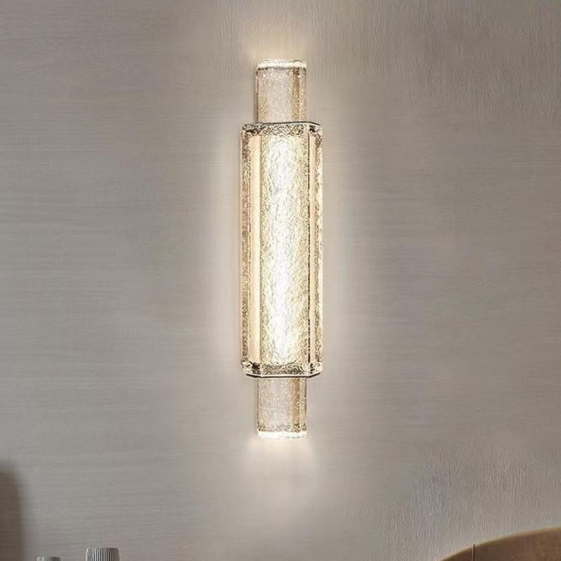 Decor Lighting Sales - Leichte Luxus-Kristall-Wandleuchten Wohnzimmer Minimalistische Hintergrund-Glas-Wandleuchten Designer-Verkaufsbüro