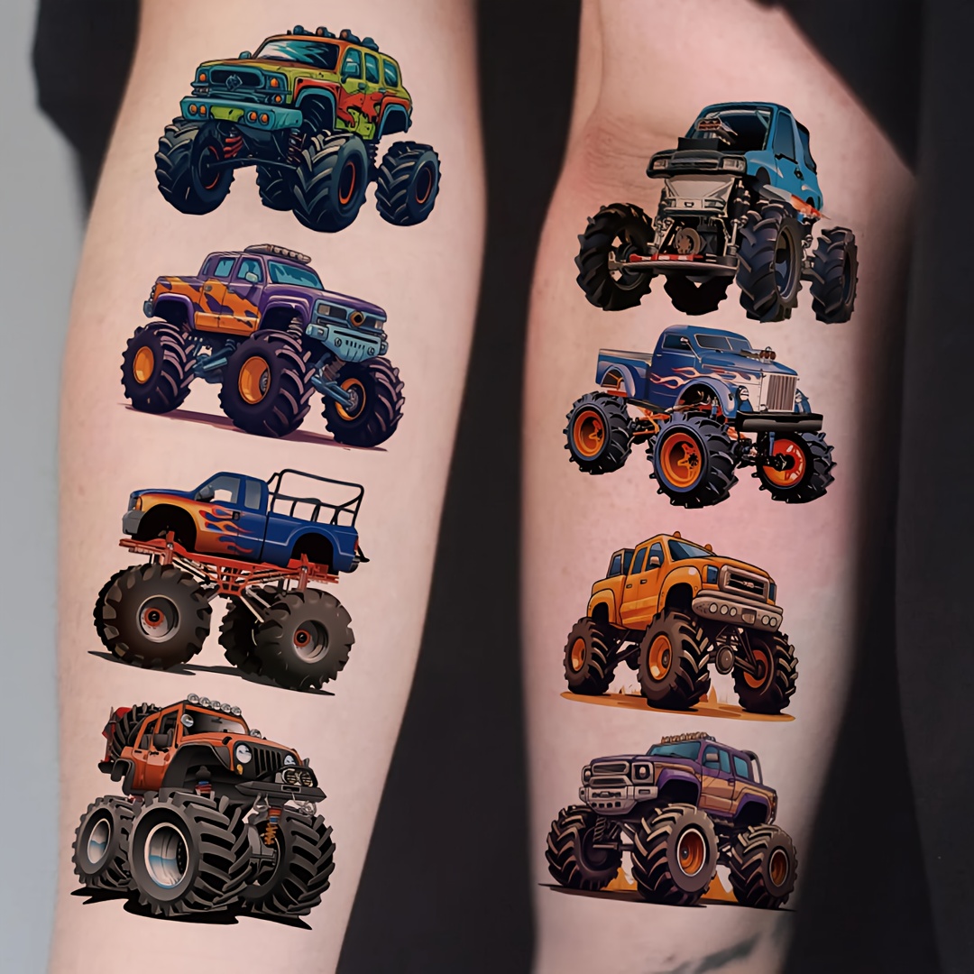 Lighting Mcqueen Decor - 20 Blatt Cartoon Monster Truck Tattoo
