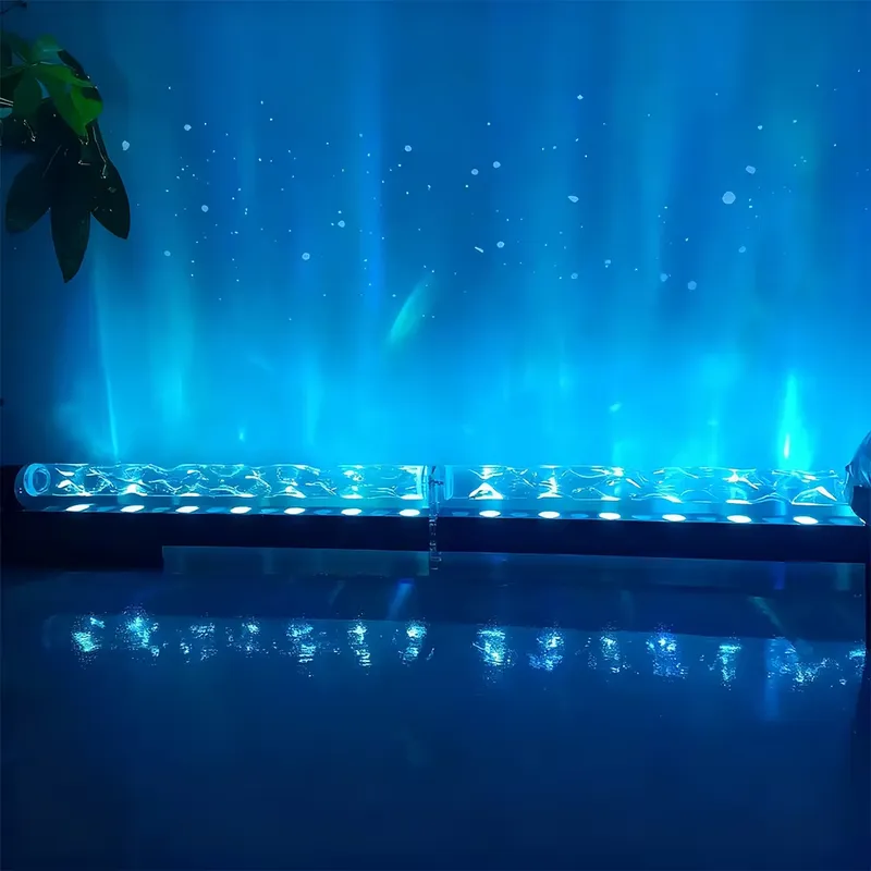 Lighting Decor For Living Room - Intelligente 3D-Wandflammen-Projektionsleuchte mit Wasserwellen-Effekt für Wohnzimmer,