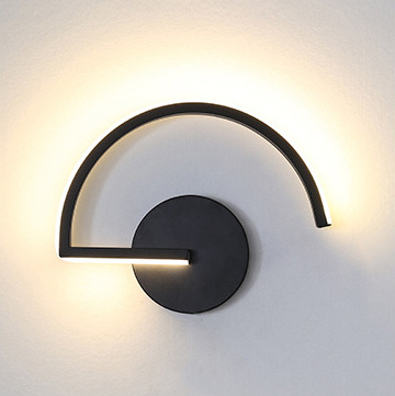 Lighting Decor For Living Room - Moderne Nordische LED-Wandleuchte, Minimalistische Schwarze Geometrische