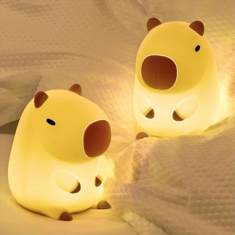 Decor Lighting Sales - Niedliches Capybara-Nachtlicht aus Silikon, kreatives Nachttischlampe
