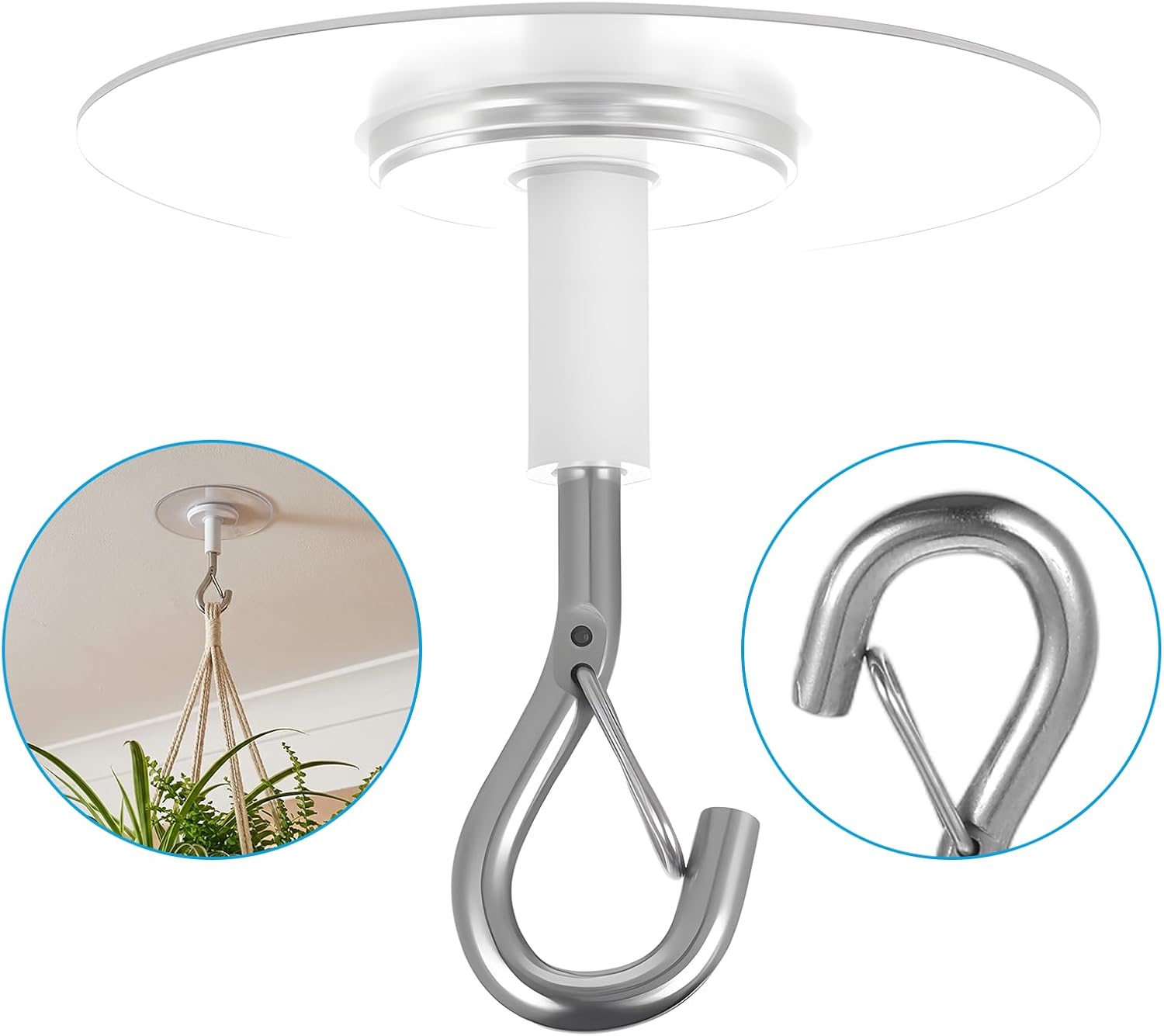 Decor Lighting Ceiling Fans - 5 Stück Schwerlast-Selbstklebehaken ohne Bohren, Pflanzenaufhänger
