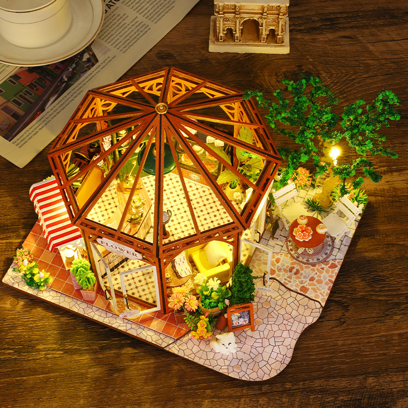 Lighting Home Decor Products - DIY Holz Miniatur Modell Kit Blume
