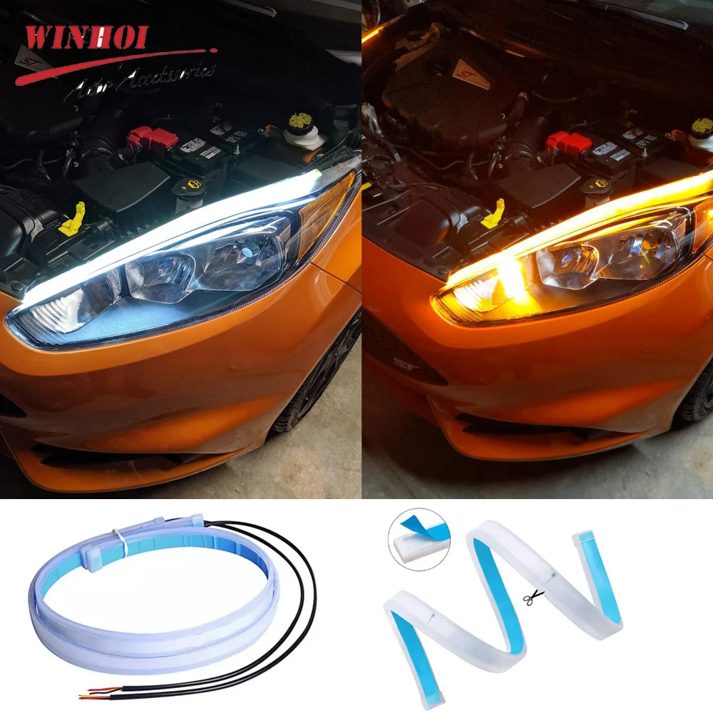 Lighting Bolt Decor - 2PCS Auto LED DRL Tagfahrlicht Flexible