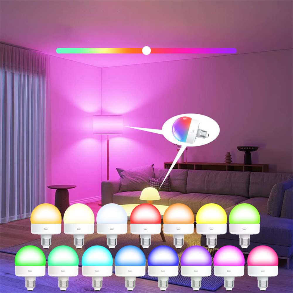 Decor Lighting Hours - E26/E27-Sockel, RGB-Farbe, LED-Innenlampe, USB wiederaufladbar, Party-Dekoration,