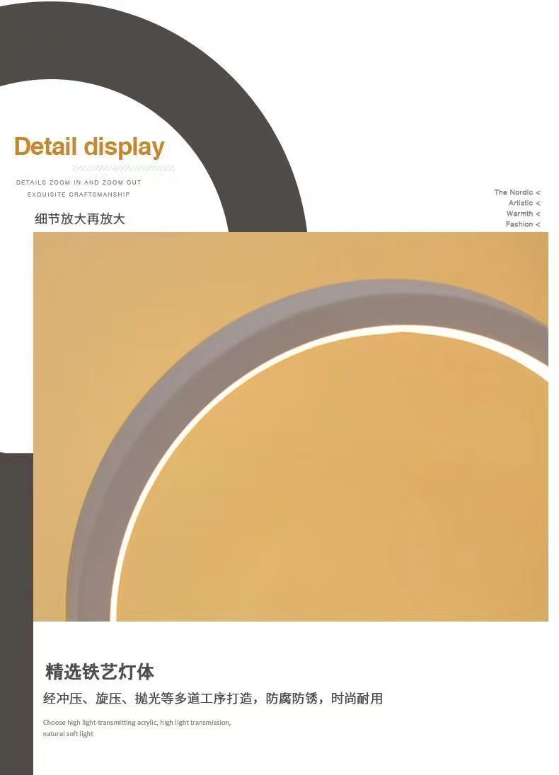 20CM LED Einfache Rund Ring Ti – Lighting Decor For Living Room Bewertung und Preis