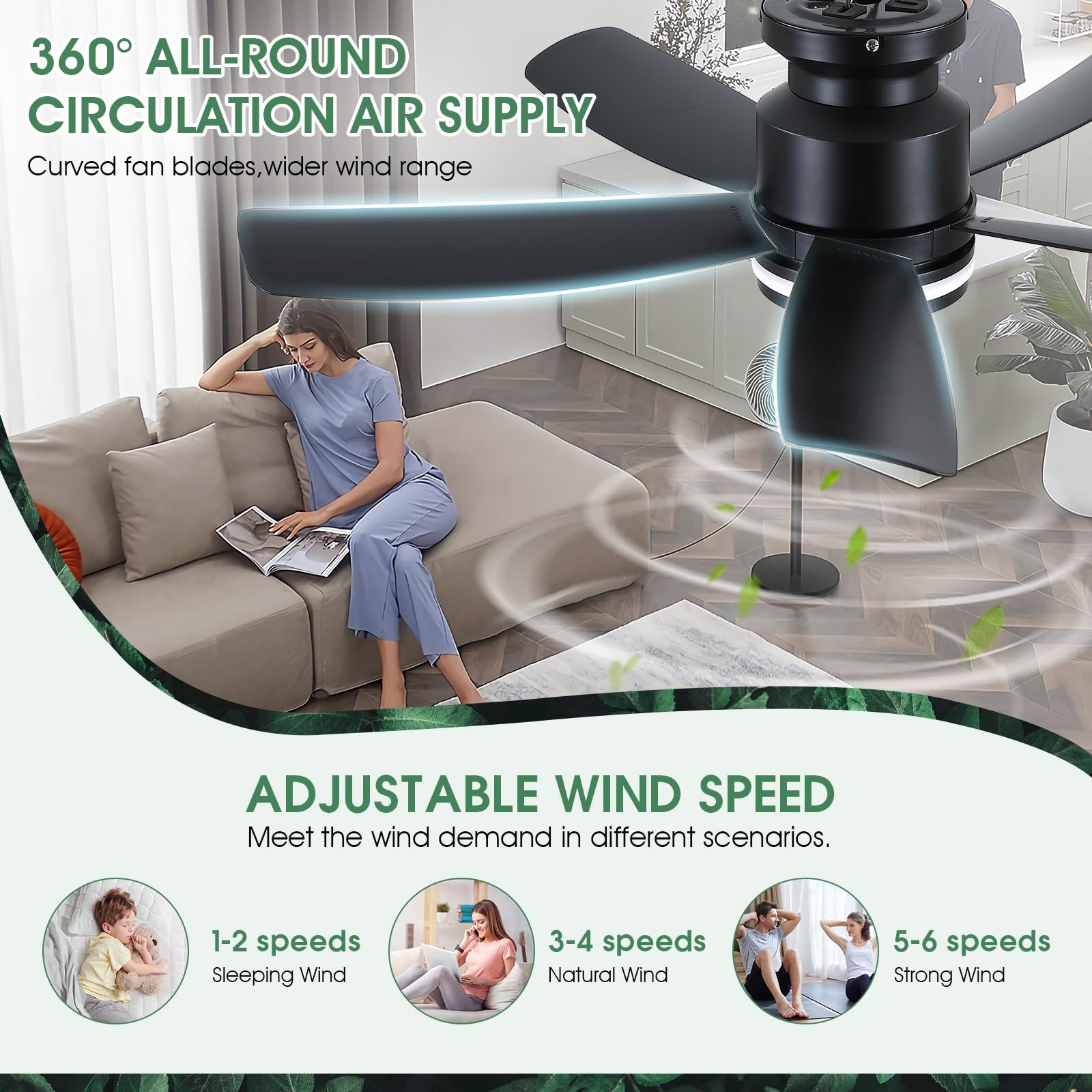 Energiesparende Fernbedienungs – Decor Lighting Ceiling Fans Bewertung und Preis