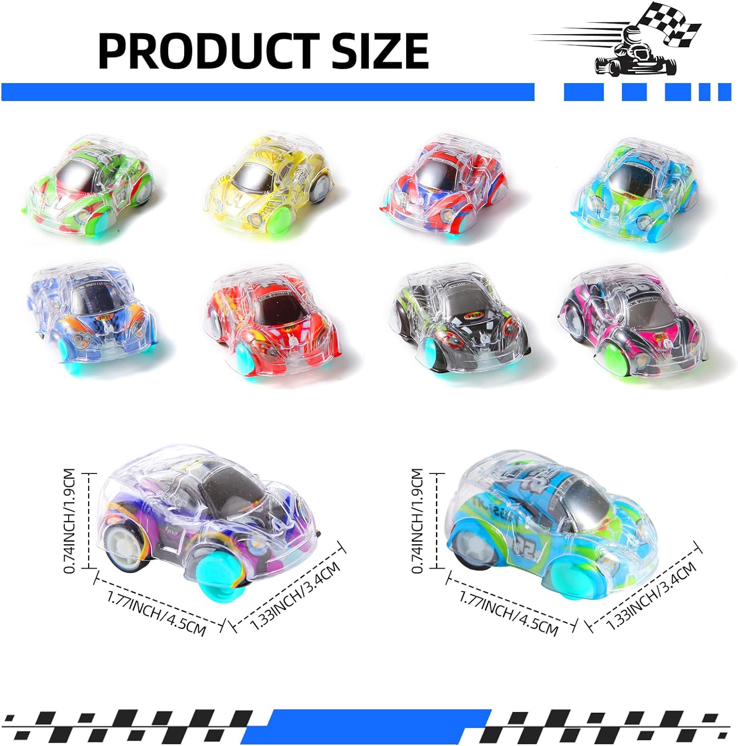 12/100 Stück Mini-Pull-Back-Au – Lighting Mcqueen Decor Bewertung und Preis