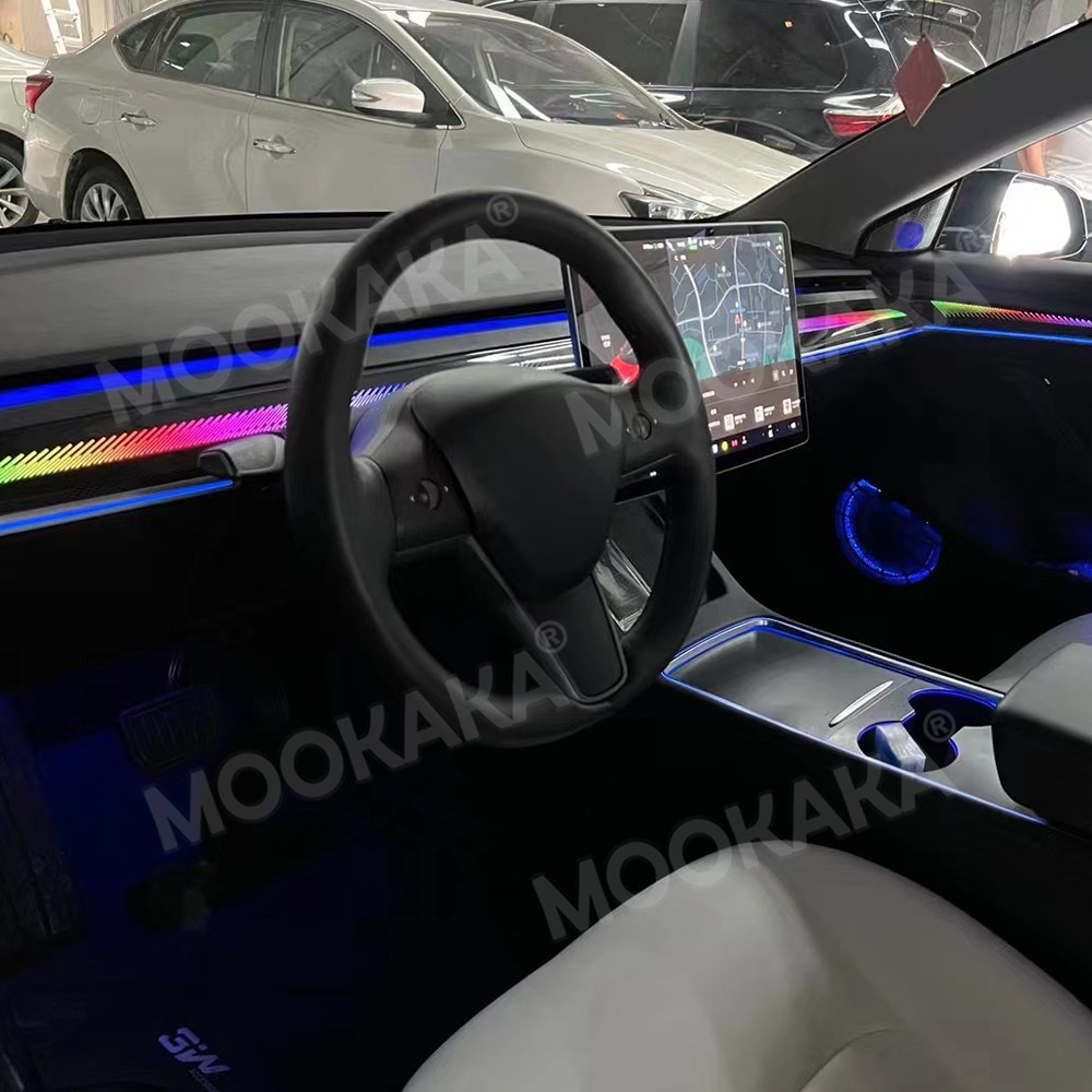 Für Tesla Model 3 Y Auto-Ambie – Decor Lighting India Bewertung und Preis