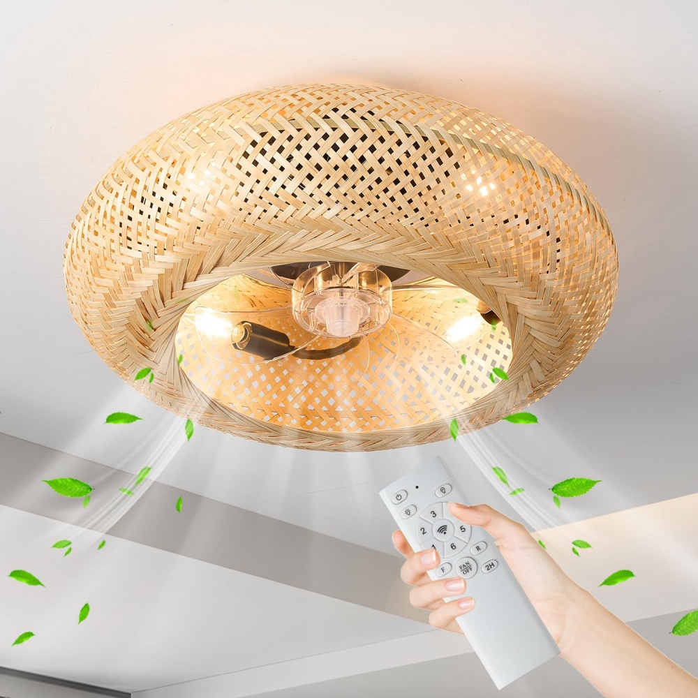Bambus-Deckenventilatorlampe m – Decor Lighting Ceiling Fans Bewertung und Preis