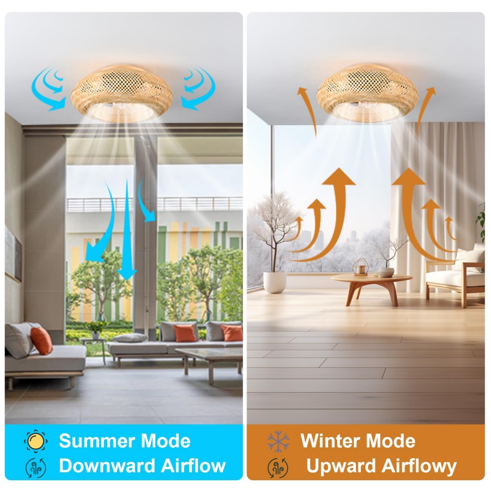 Bambus-Deckenventilatorlampe m – Decor Lighting Ceiling Fans Bewertung und Preis