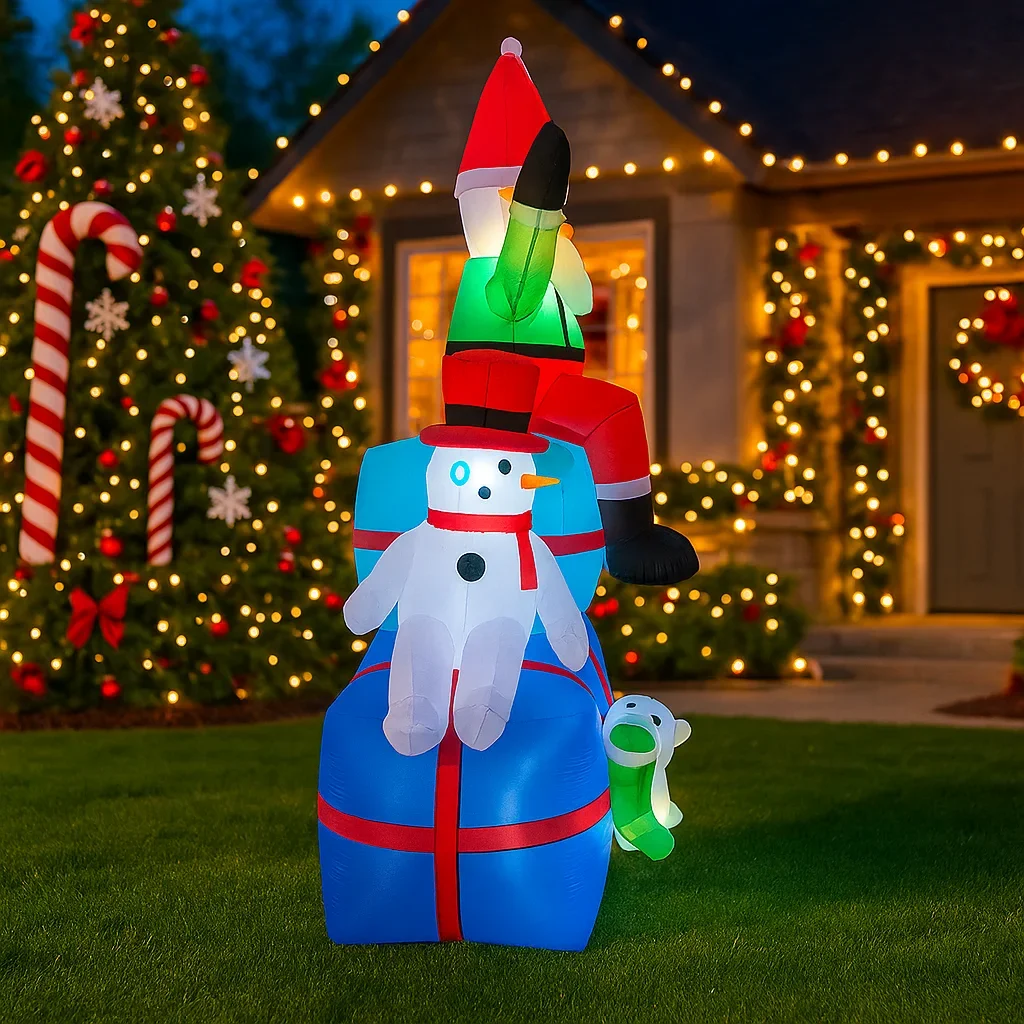 2,1 m/6,8 ft Santa Schneemann  – Santa'S Elves Holiday Lighting & Decor Llc Bewertung und Preis