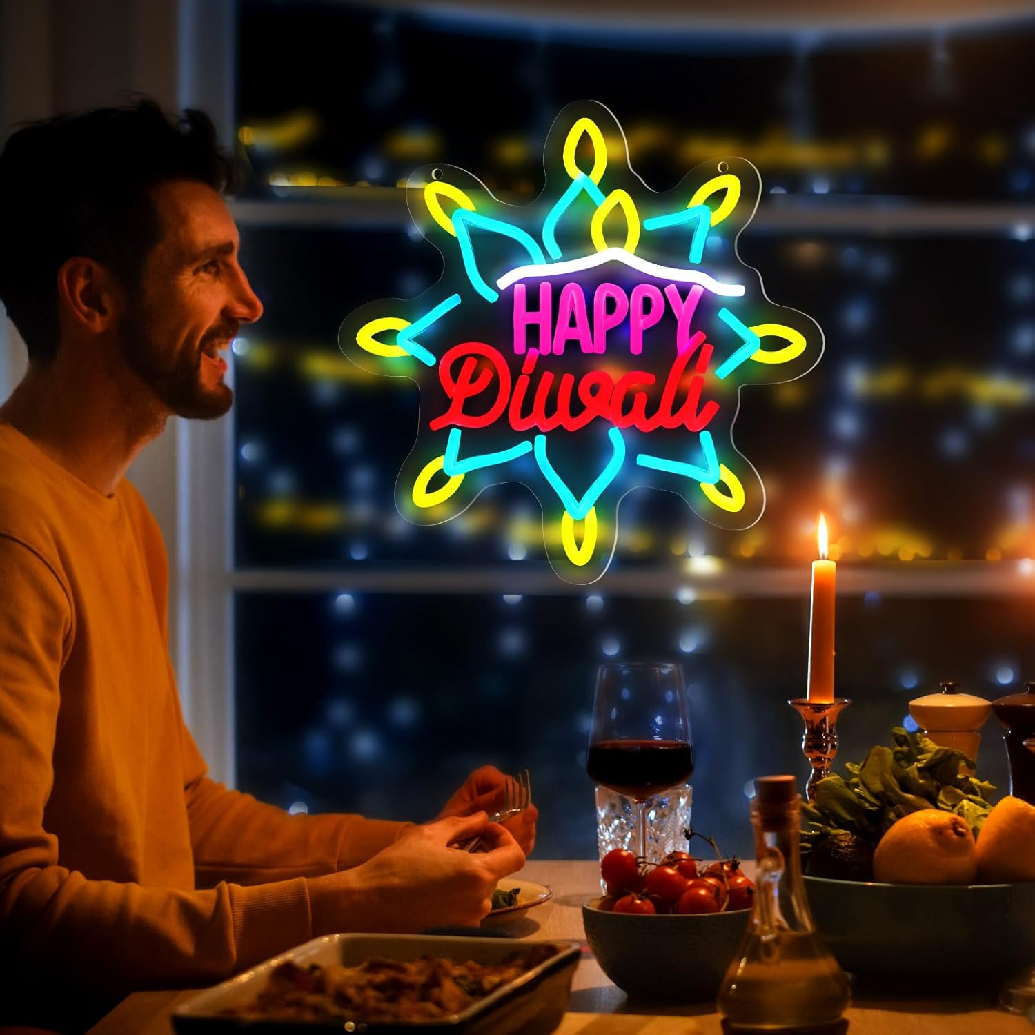 Frohes Diwali Neonschild LED-L – Decor Lighting India Bewertung und Preis