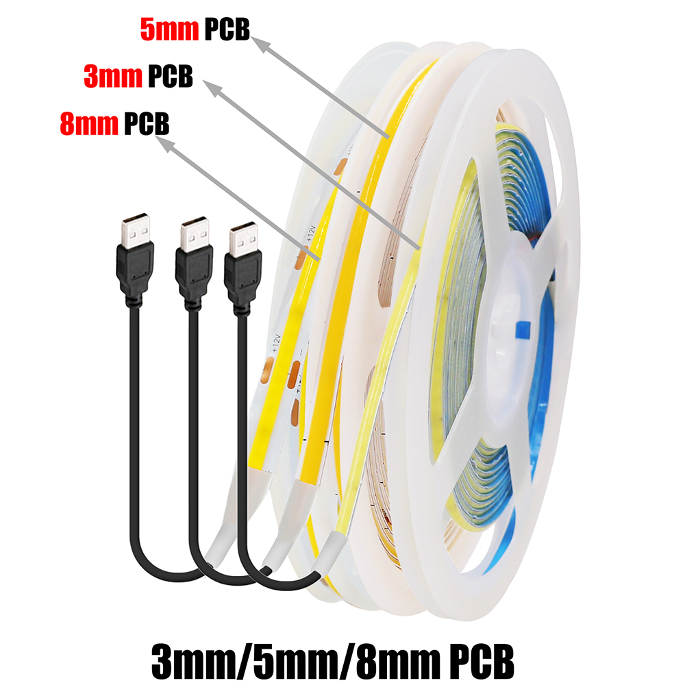 5V USB 3MM 5MM PCB COB LED Str – Decor Lighting Hours Bewertung und Preis